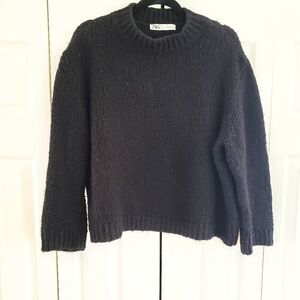Zara Mock Turtleneck Pullover Sweater Size Small